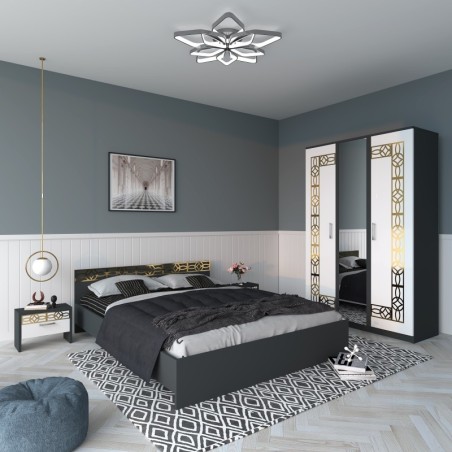 Dormitor Eva Gri Cu Oglinda