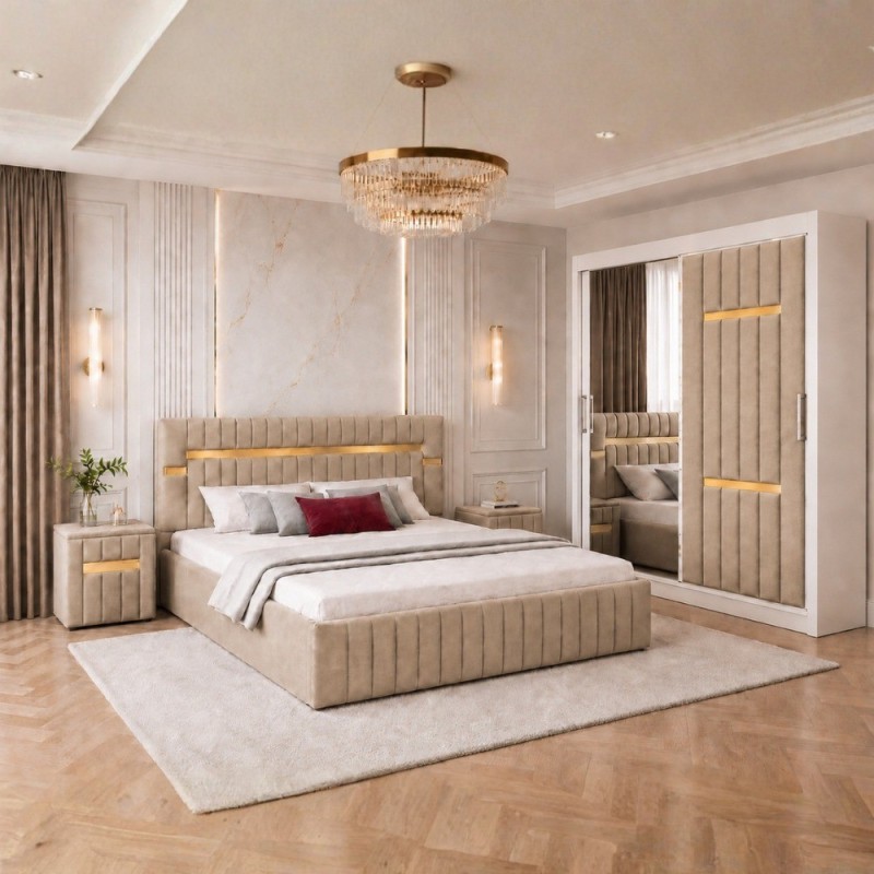 Dormitor Velante Crem