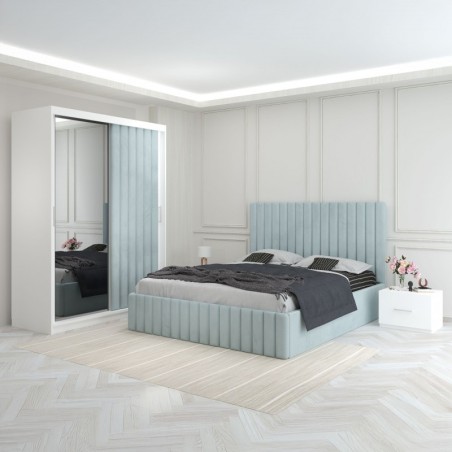 Dormitor Luca Lemon Cu Dulap Tapitat