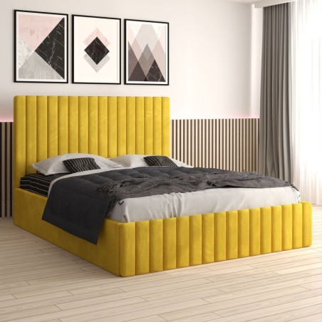 Pat Tapitat Luca Galben + Saltea Lux Ortopedica