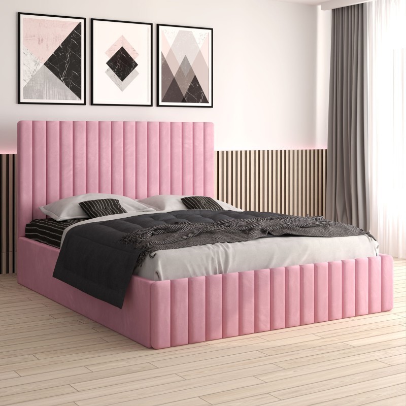 Pat Tapitat Luca Roz + Saltea Lux Ortopedica