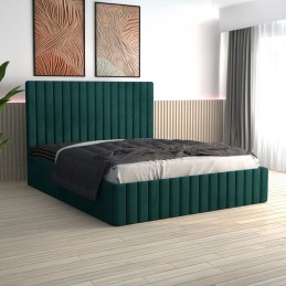 Pat Tapitat Luca Verde  + Saltea Lux Ortopedica