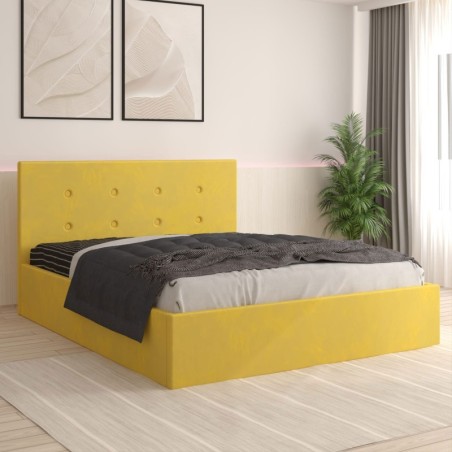 Pat Tapitat Filip Galben+ Saltea 20cm Grosime