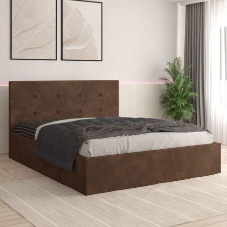 Pat Tapitat Filip Maro + Saltea 20cm Grosime