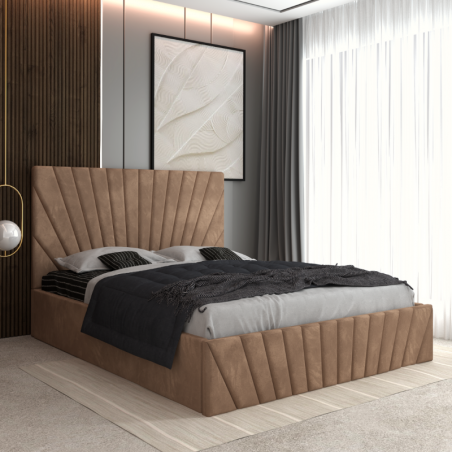 Pat Tapitat Toma Crem  + Saltea Lux Ortopedica