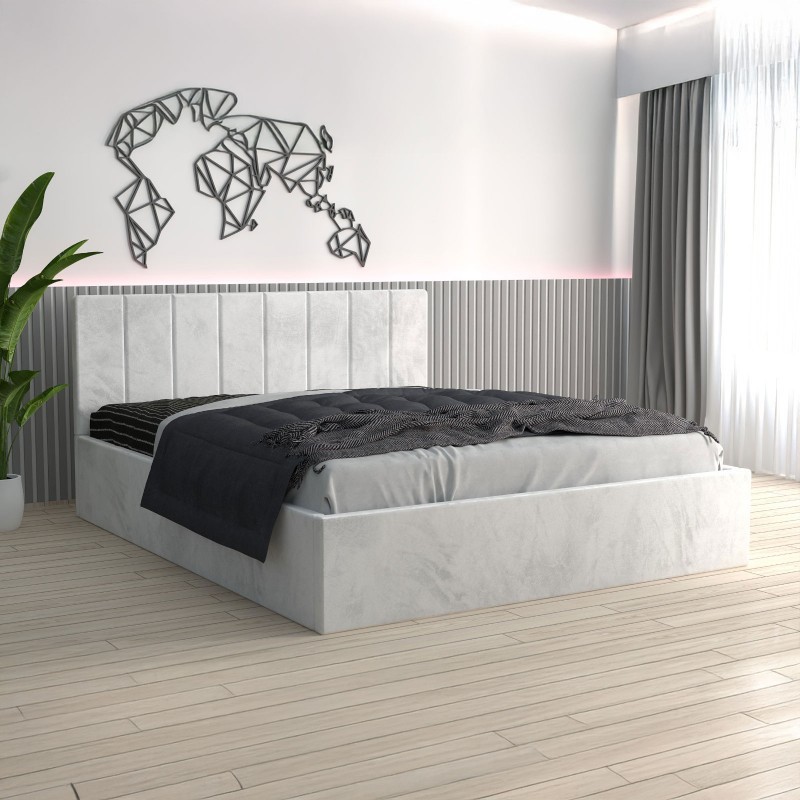 Pat Tapitat Sorin Alb + Saltea Lux Ortopedica