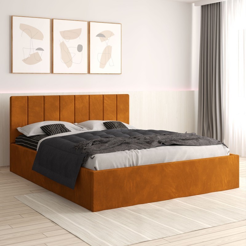 Pat Tapitat Sorin Caramiziu + Saltea Lux Ortopedica