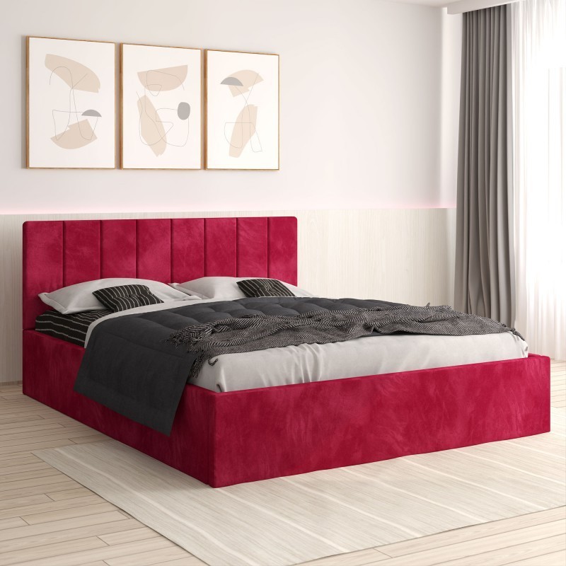 Pat Tapitat Sorin Rosu + Saltea Lux Ortopedica