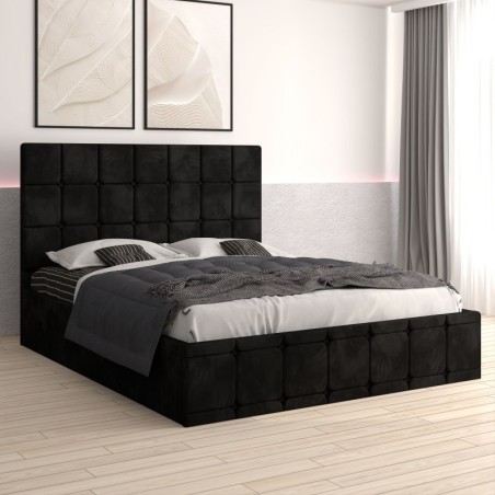 Pat Ven03 Negru + Saltea Lux Ortopedica