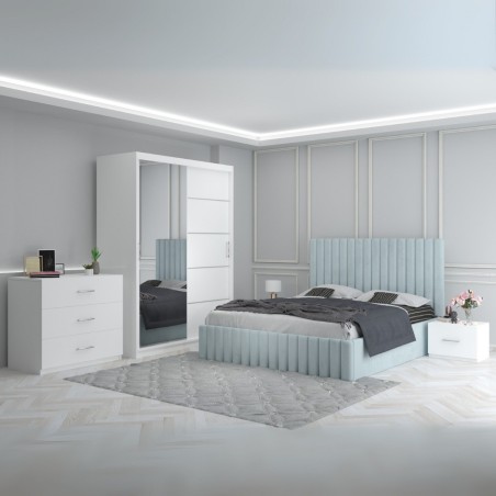 Dormitor Luca Lemon + Comoda 3 Sertare