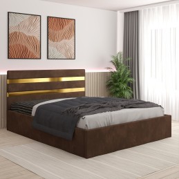 Pat Tapitat Clio Maro + Saltea 20cm Grosime