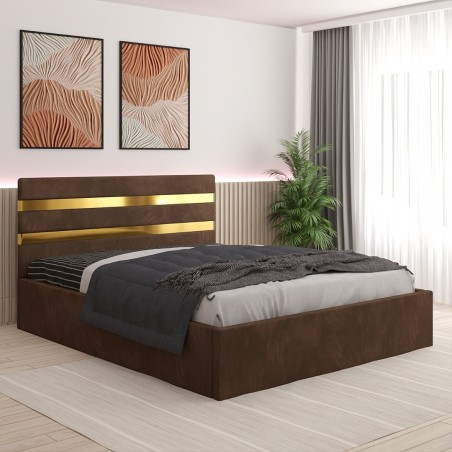 Pat Tapitat Clio Maro + Saltea 20cm Grosime