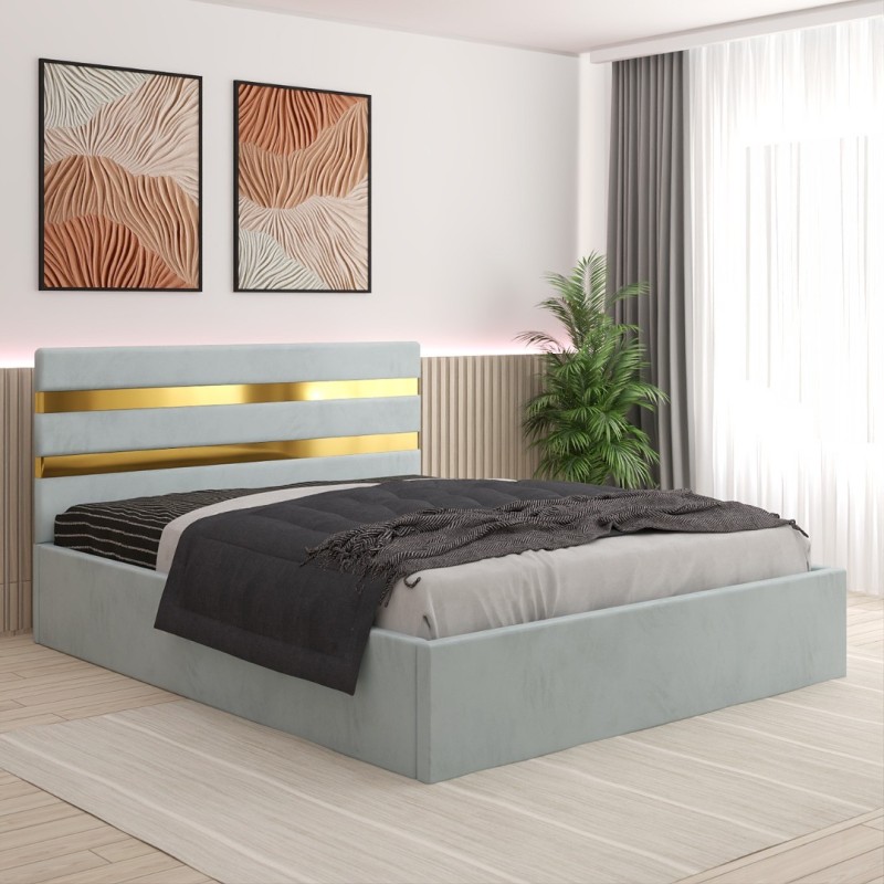 Pat Tapitat Clio Lemon + Saltea 20cm Grosime