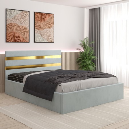 Pat Tapitat Clio Lemon + Saltea 20cm Grosime