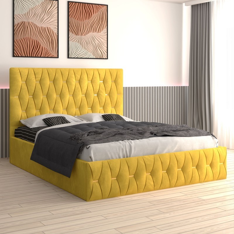 Pat Tapitat Eric Galben + Saltea 20cm Grosime