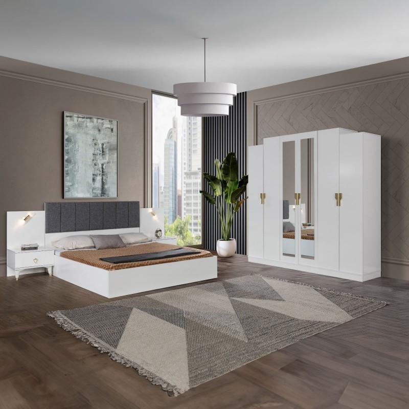 Dormitor Cod 200 Alb Fara Comoda