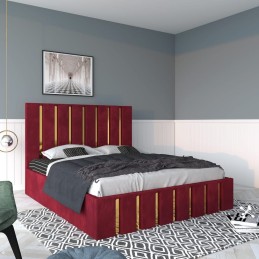 Pat Tapitat Mexic Rosu + Saltea 20cm Grosime