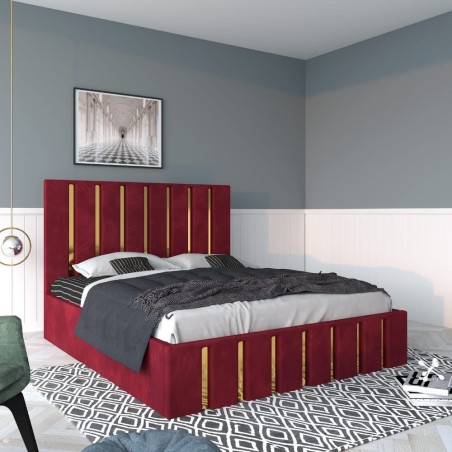 Pat Tapitat Mexic Rosu + Saltea 20cm Grosime