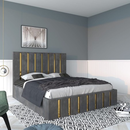 Pat Tapitat Mexic Gri + Saltea 20cm Grosime